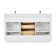 Cloverfield 60'' Double Bathroom Vanity with Cultured Marble Top