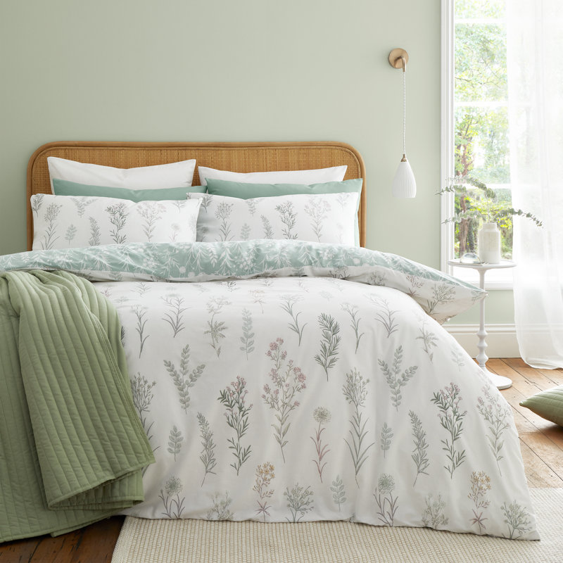 Wild Flowers 200 Thread Count Cotton Duvet Cover Set, Single - 1 Standard Pillowcase