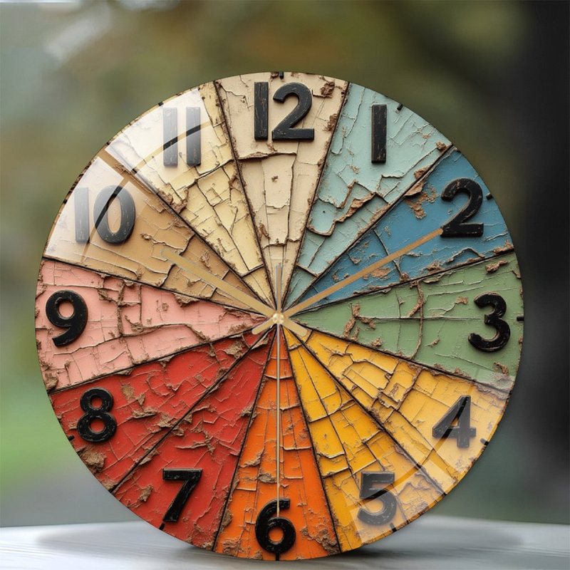 Horloge murale rétro rétro 12 pi