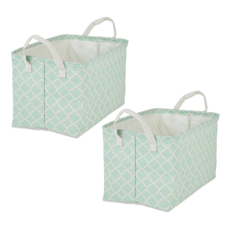 Panier à linge Cool, Turquoise / bleu, H 10 po x l 17,5 po x P 10,5 po