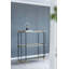 Console à 3 niveaux 48,5 x 16,5 x 50 po, tablette miroir en or noir