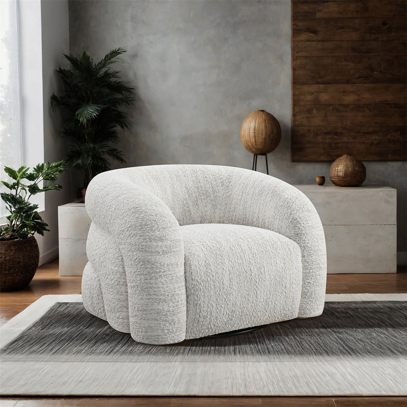 Chaise pivotante à 360 degrés, Blanc