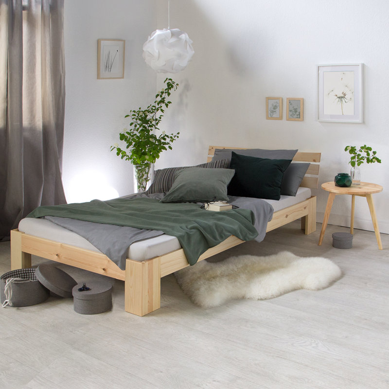 Mickens Solid Wood Storage Bed, 90 x 200cm