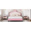 Lit princesse en cuir PU avec tête de lit capitonnée Lovely Crown-1943398375