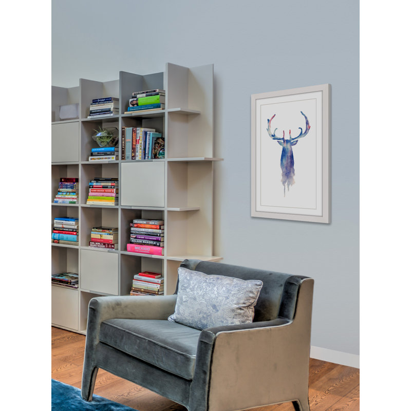 Moose Paint - Single Picture Frame Print, 61cm H x 41cm W x 3.81cm D