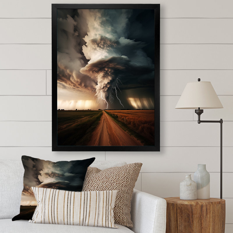 Toile abstraite, impression de vortex majestueux - Santio tempête majestueux vortex, H 32 po x l 24 po x P 1 po