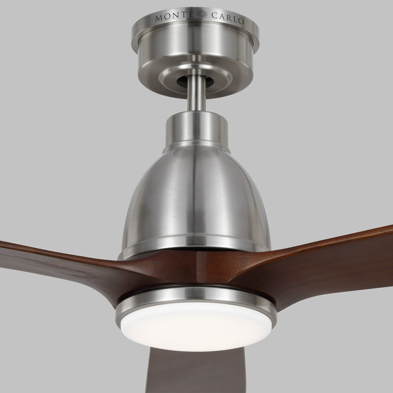 Smart LED Ceiling Fan, Brushed Silver