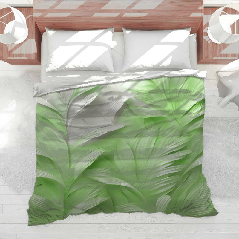 Textured Leaf Pattern Comforter, Twin, Medium Purple Medium Purple