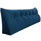 Sit-up Back Comfort Velvet Headboard Wedge Reading Pillow Triangular Backrest Back Support