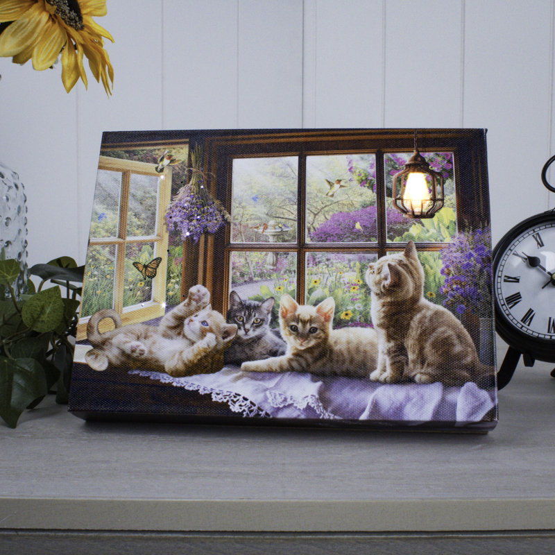 Toile de table lumineuse Playful Kittens 8x6