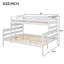 Lit superposé simple au-dessus de grand lit double en bois avec échelle, conception compacte et durable pour les petites pièces et les familles