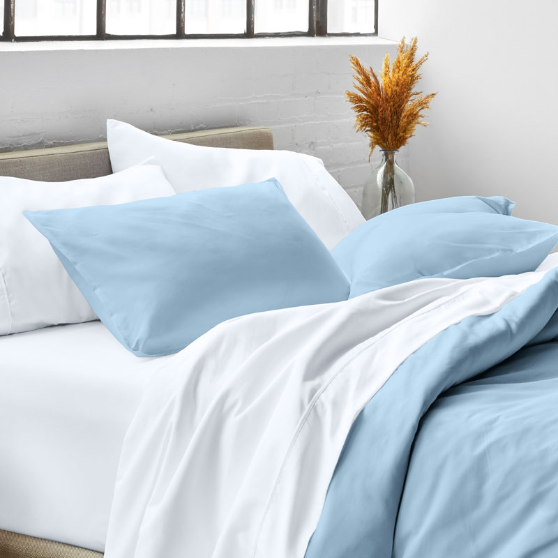 Taie décorative en polyester , Standard, Bleu clair