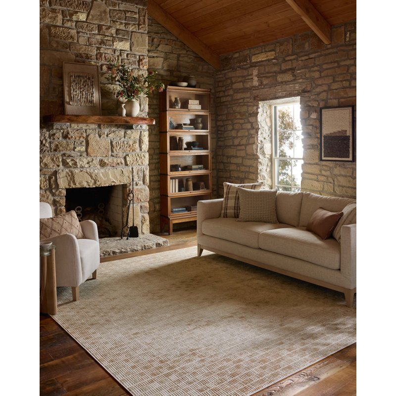 Tapis beige / argile Loloi Townes, Tapis de couloir 2 pi 7 po x 7 pi 6 po
