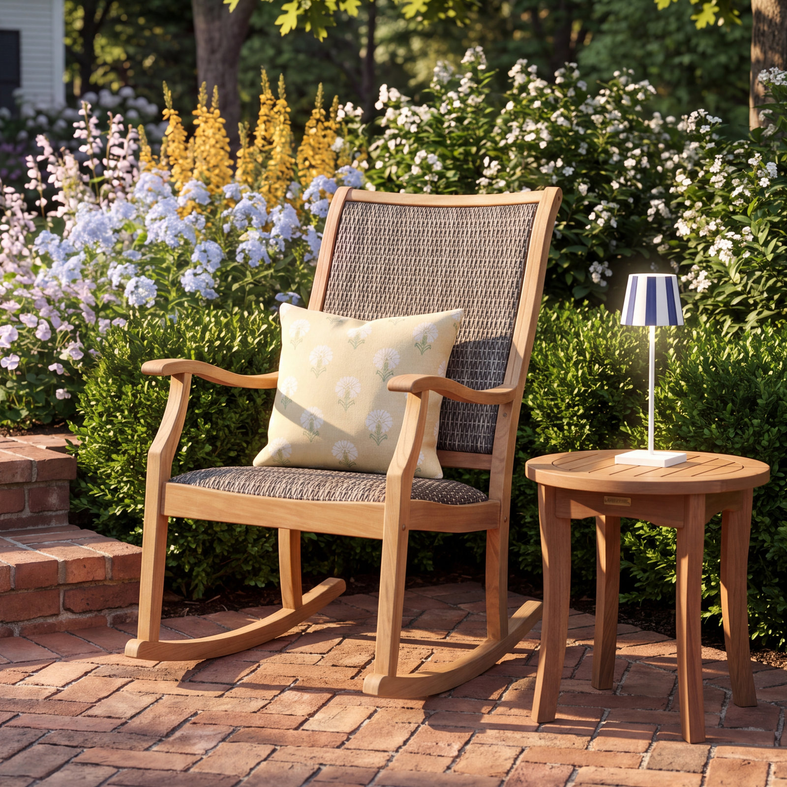 Annachiara Teak Patio Rocking Chair