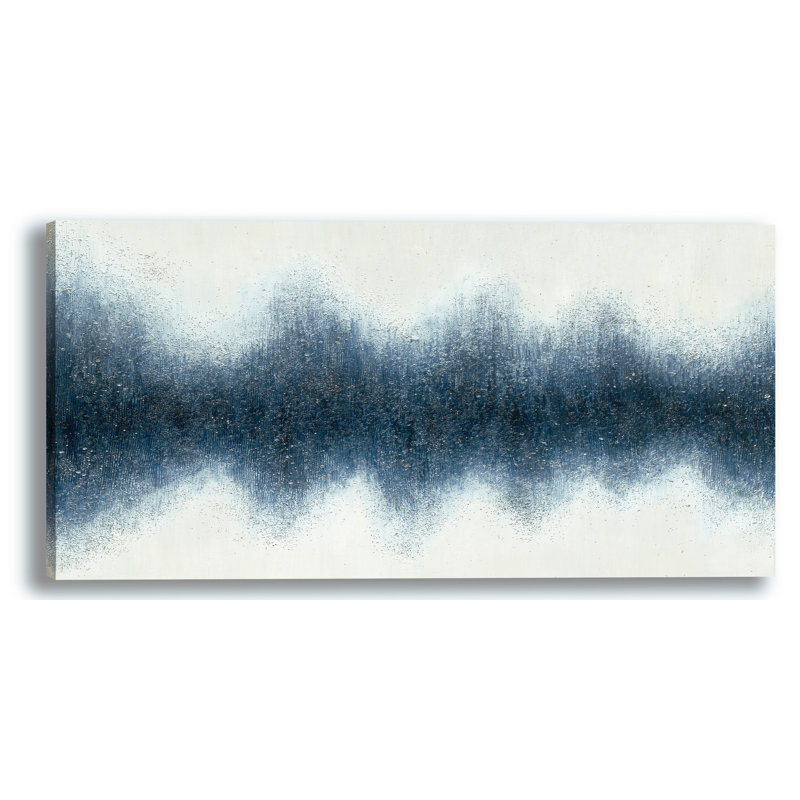 Peinture sur toile tendue, H 27,5 po x l 55 po x P 1,5 po