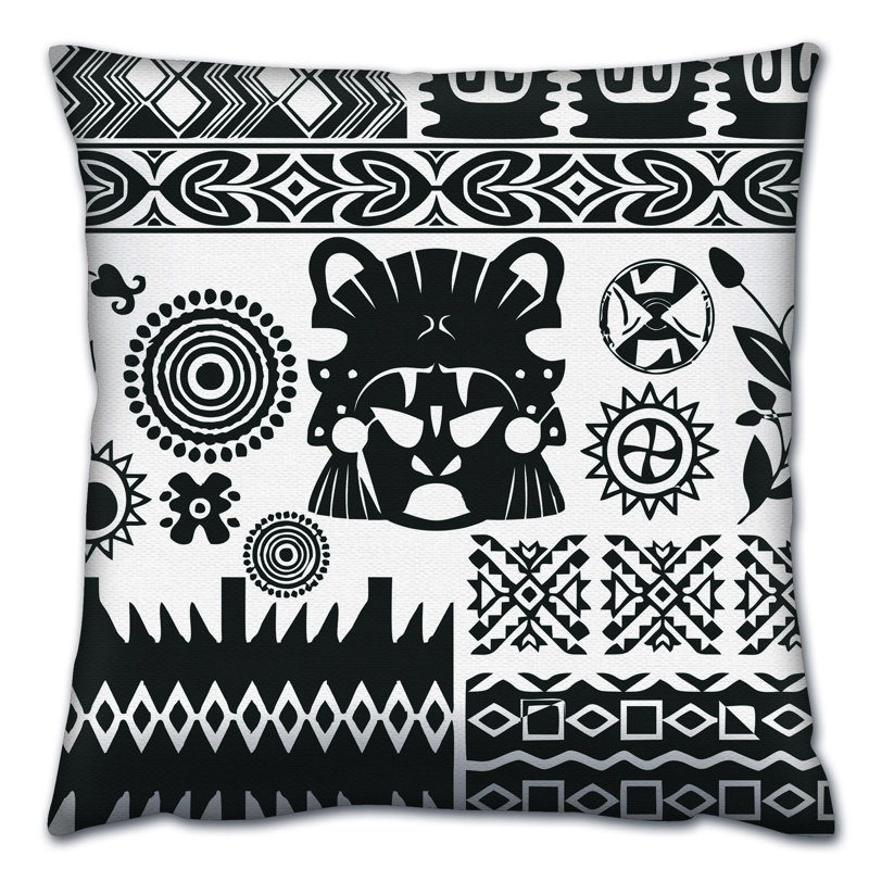 Coussin lavable de qualité supérieure, 17,0 x 17,0 pouces, 50% coton / 50% polyester, rembourrage en silicone, fermeture à glissière dissimulée | Doux, confortable et repassable | Parfait pour la décoration intérieure, le salon et la chambre à cou
