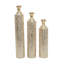 Ensemble de 3 vases de plancher en métal doré Adara