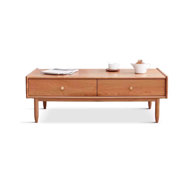 Table basse en bois massif de style nord-américain, H 17,71 po x L 47,24 po x l 22,83 po