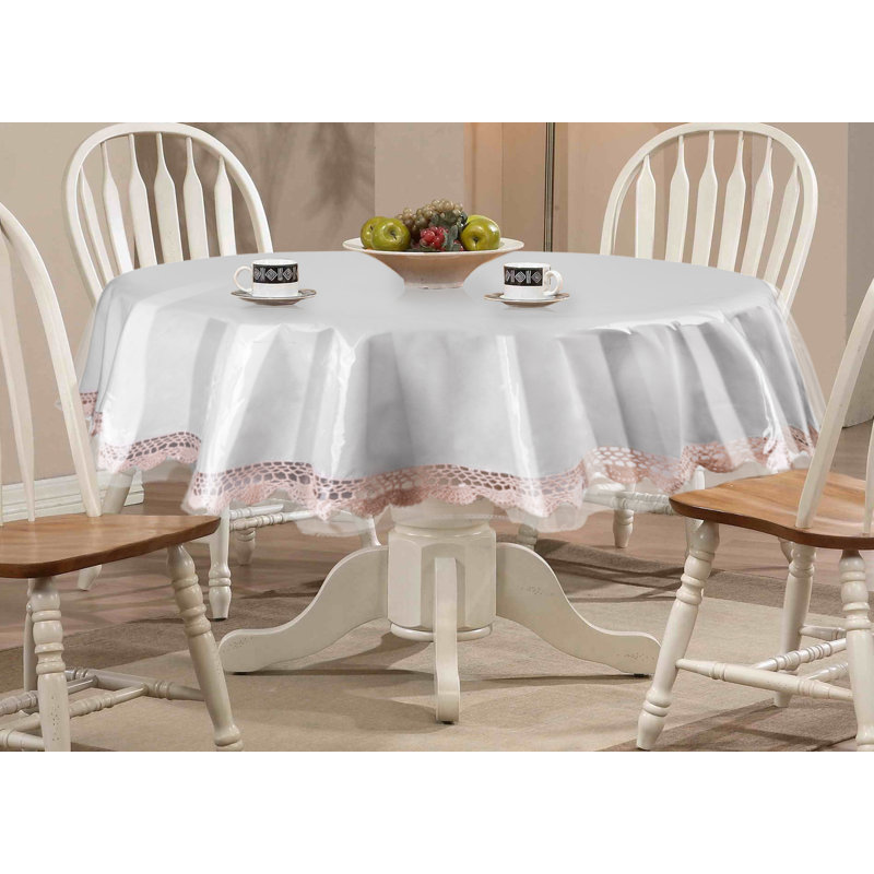 Sorfey Clear Plastic Tablecloth 70-Inch, 60" x 60"
