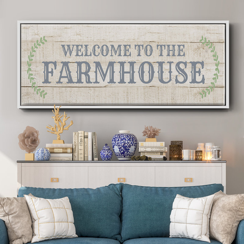 Welcome to the Farmhouse - Toile encadrée