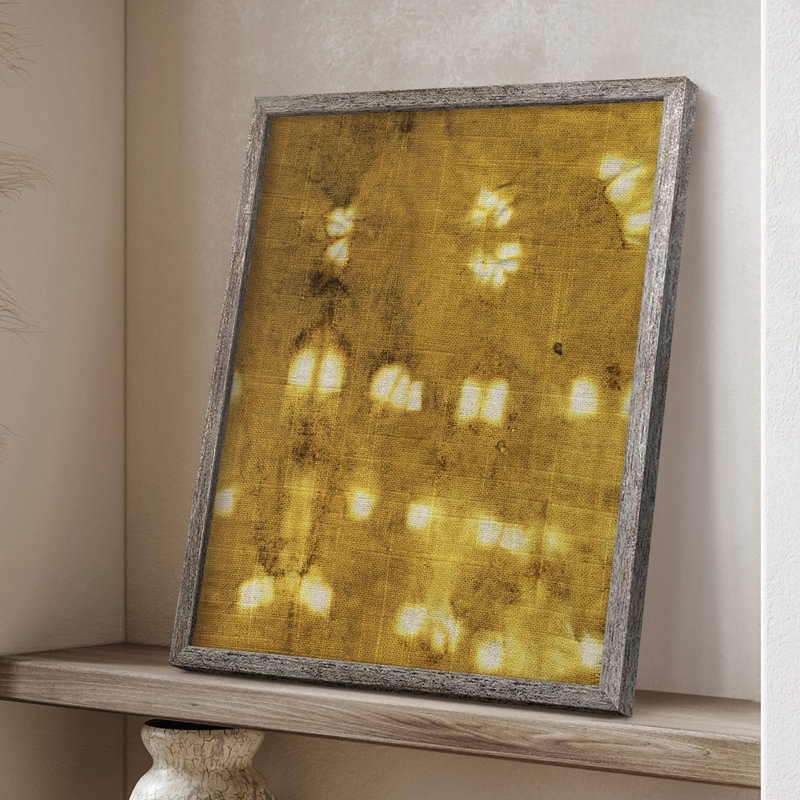 «Turmeric Sunrise I», reproduction encadrée - bois massif, H 15 po x l 12 po