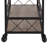 Netto Aged Lt Oak Wood Kitchen Bar Cart with Stemware Rack & Panel Border Bottom Shelf