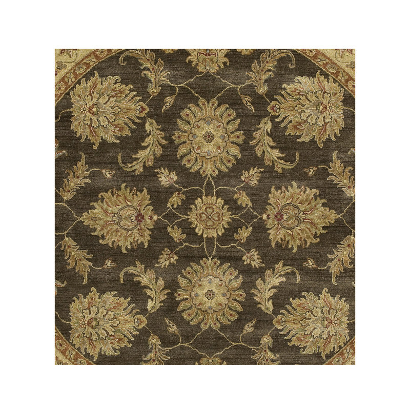 Hand Woven Wool Oriental Area Rug, Round 12'