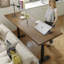 Bureau noyer + bois massif rectangulaire noir + fer-1576156114