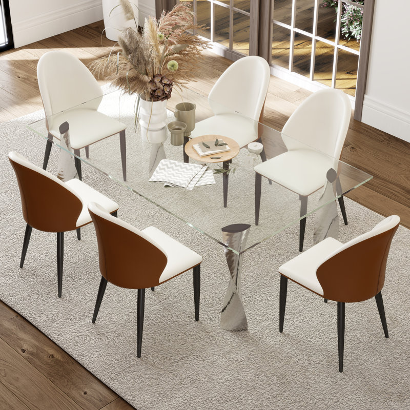 Upholstered Kitchen Dining Chairs (Set of 6)