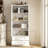 70''H Bookcase With Drawers And Glass-2132505299