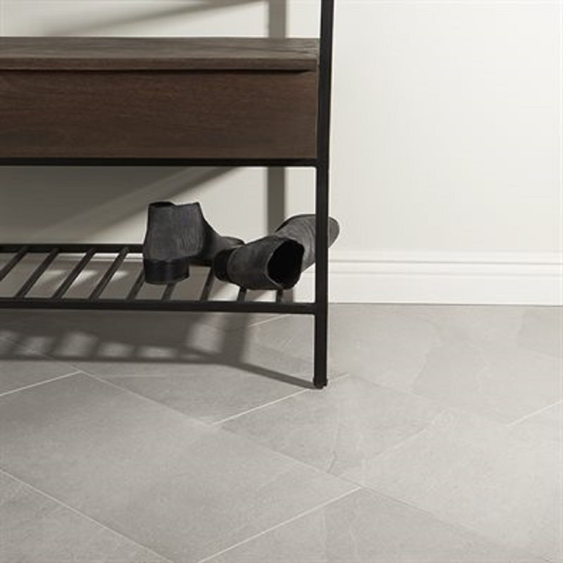 Belmont 12" x 24" Porcelain Concrete Look Wall & Floor Tile, Gray