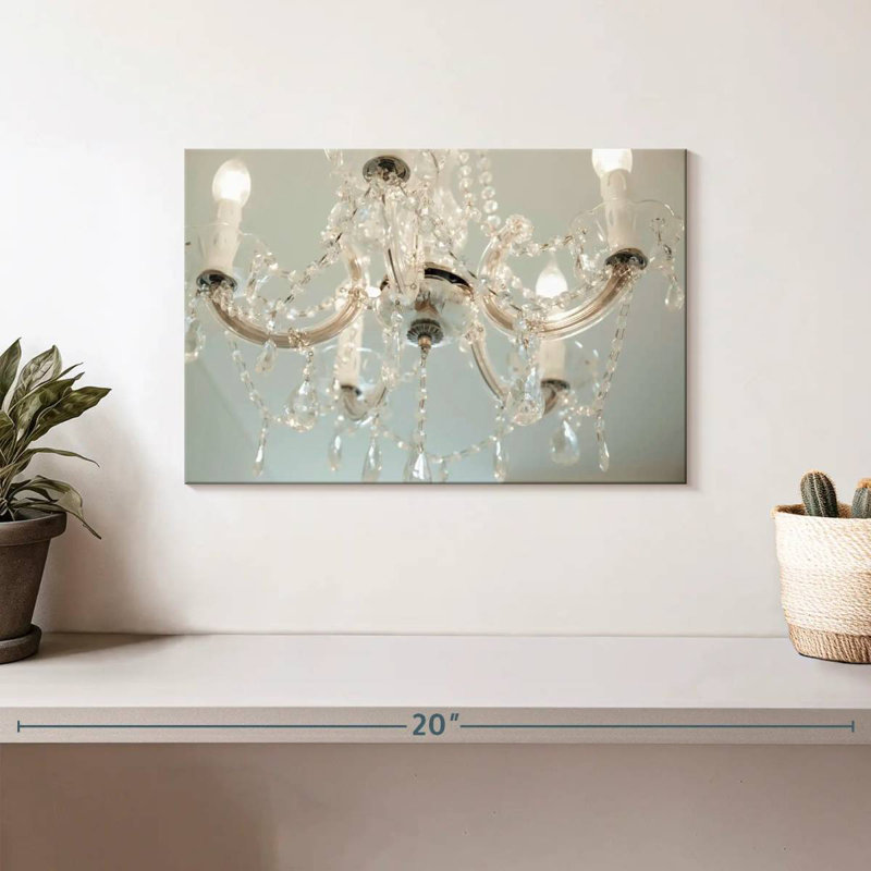 Kerner Luxury White Chandelier, 8" H x 12" W