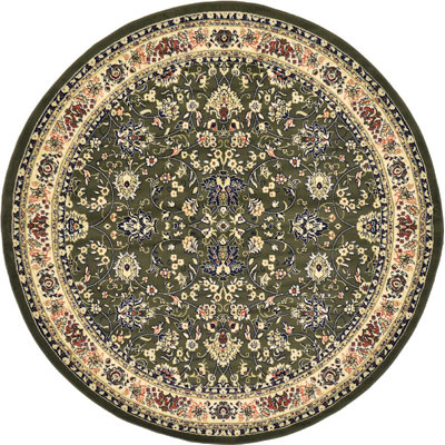 Tapis oriental vert Zayandeh