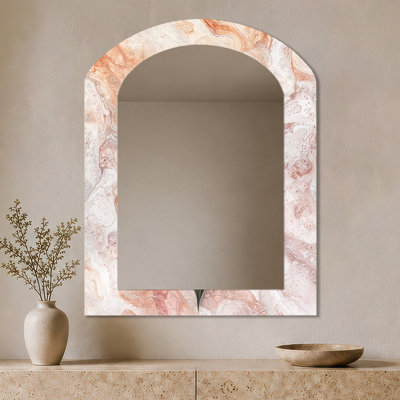 Miroir mural floral floral - Symphonie de velours de tulipe rouge, impression métallique