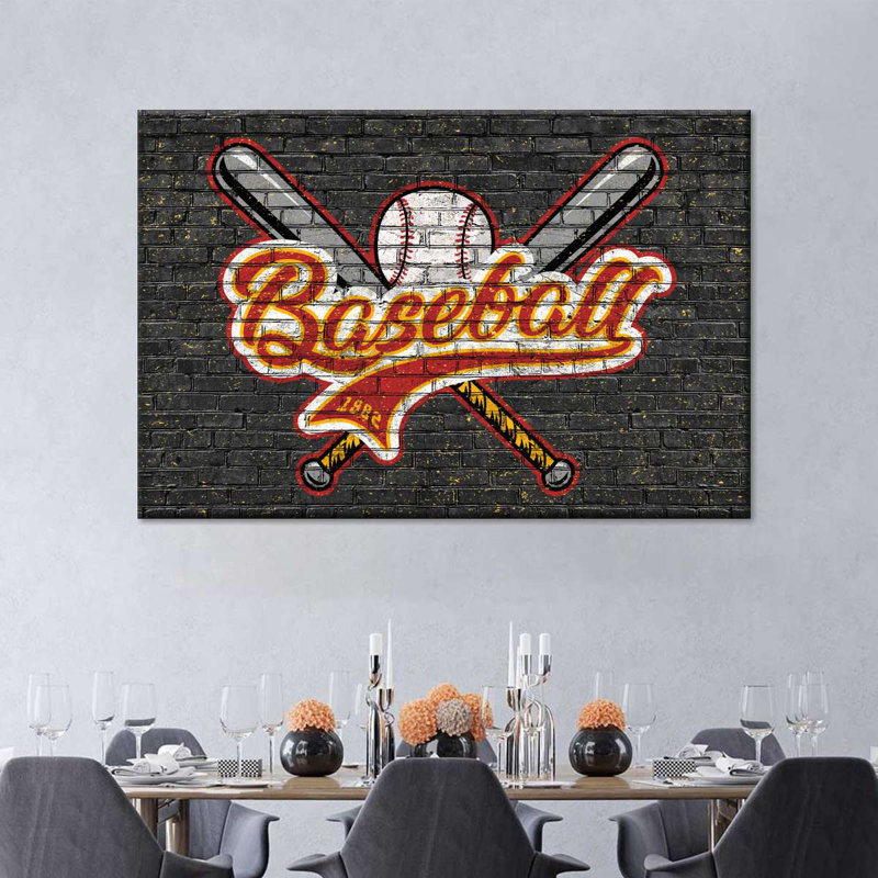 Urban Urban Baseball sur toile, H 51 po x l 34 po x P 1,25 po
