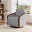 Upholstered Swivel Barrel Chair-2102375580