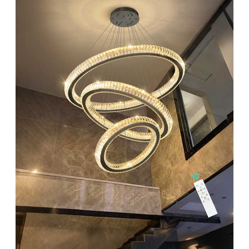 Lustre moderne à lumière DEL, Black