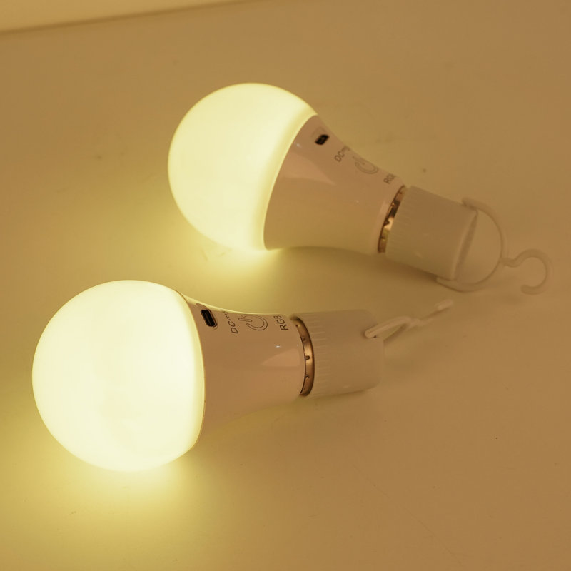 Ampoule rechargeable 2W RVB changeant de couleur avec télécommande