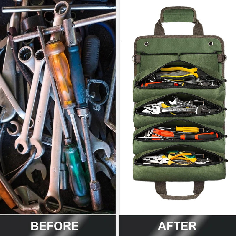 Sac à outils avec sac de rangement Oxford, Vert