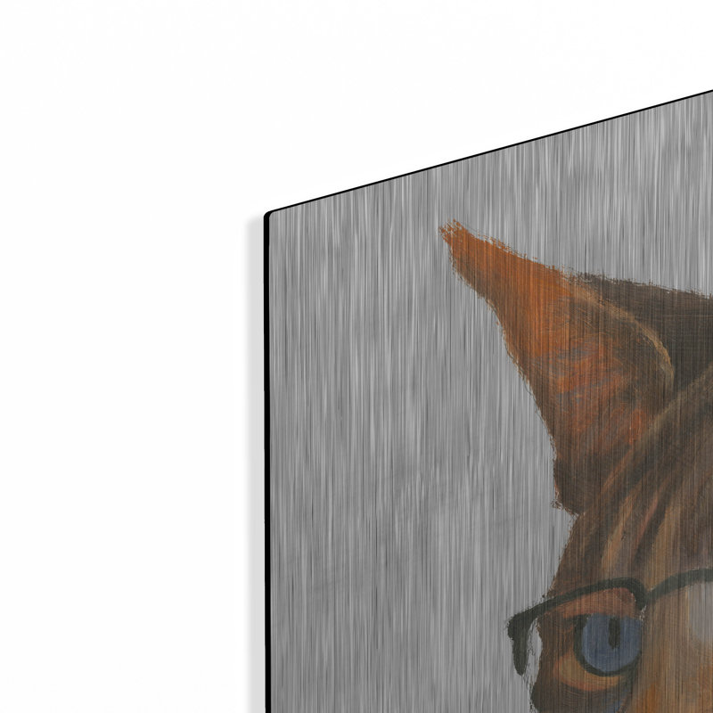 «Cattitude 4» par Myles Sullivan, art mural en métal, H 36 po x l 36 po
