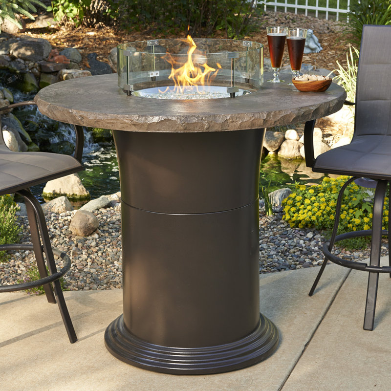 Round Glass Fire Pit Accessory, 20"