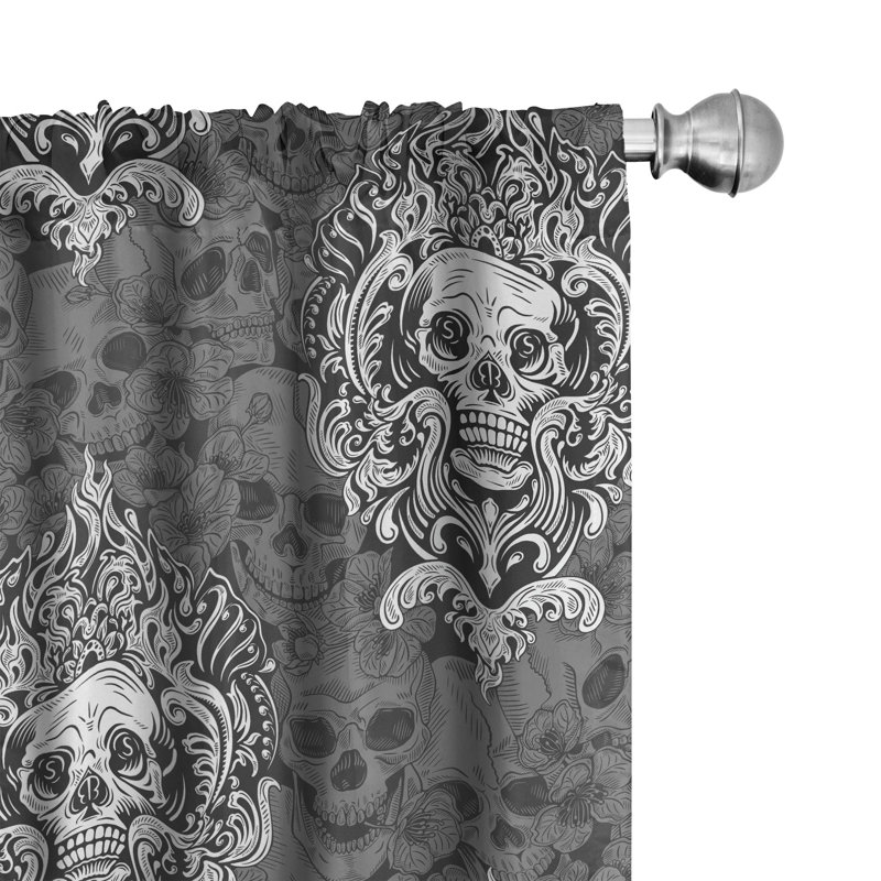 Uintonia Semi Sheer Curtain Pair, 28" W x 63" L