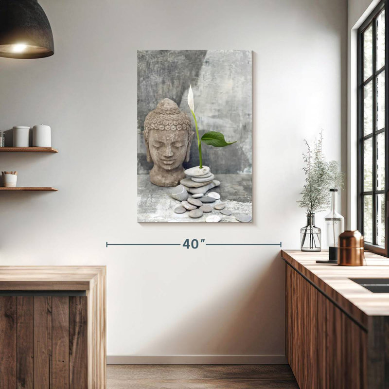 Tête de Bouddha Kerrick Zen, H 39 po x l 26 po