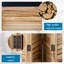 Paravent 4 panneaux avec cloison escamotable en bois et cloison pour chambre de bureau à domicile, naturel