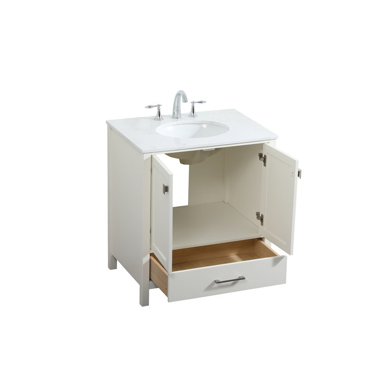 Ensemble de meuble-lavabo simple 30 po, Blanc