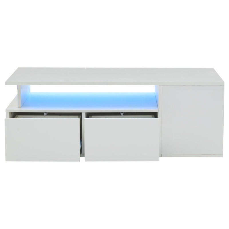 Coffee Table with Storage, White