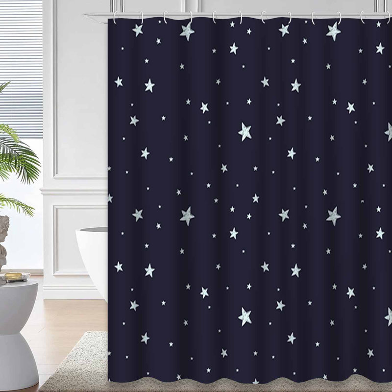 Rideau de douche avec 12 crochets Night Sky, L 72 po x l 84 po