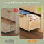 7-drawer Fluted Design Dresser Organizer, Wood Large Chest Of Drawers
