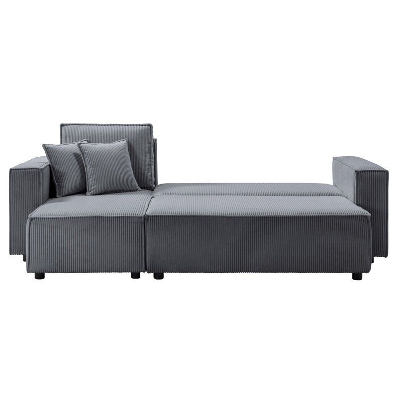 3 Seater Sofa Bed, Dark Grey