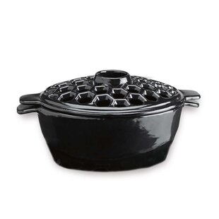 Lodge 14 Inch 10 Quart Cast Iron Deep Camp Dutch Oven Camping Cooking  Searing Sauteing Baking Broiling Braising Frying Simmering Roasting Oven  Safe 2.50 gal Dutch Oven Griddle Black Cast Iron Body - Office Depot